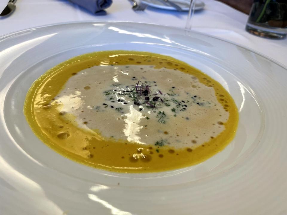 Velouté de courge et sa crème